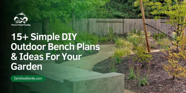 15+ Simple DIY Outdoor Bench Plans & Ideas For Your Garden