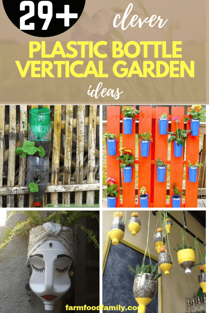 41+ Clever Plastic Bottle Vertical Garden Ideas FarmFoodFamily