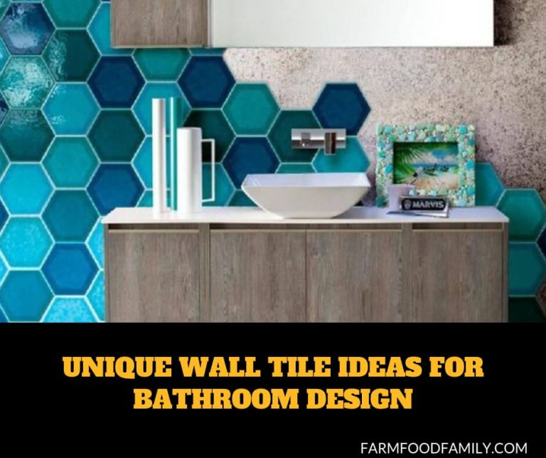7+ Unique Wall Tile Ideas For Bathroom Design - FarmFoodFamily