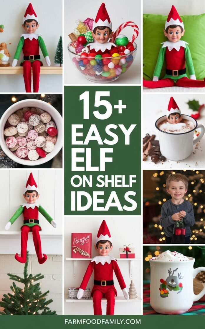 15+ Fun & Simple Elf on Shelf Ideas For This Christmas - FarmFoodFamily