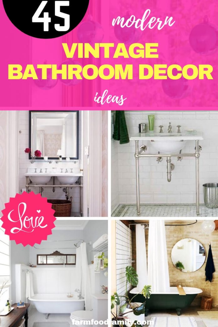 45+ Modern Vintage Bathroom Decor Designs & Ideas For 2024