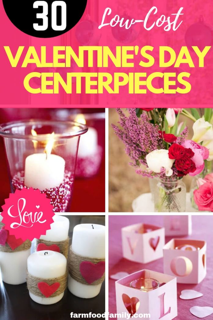 30+ NoCost or LowCost Valentine's Day Centerpieces