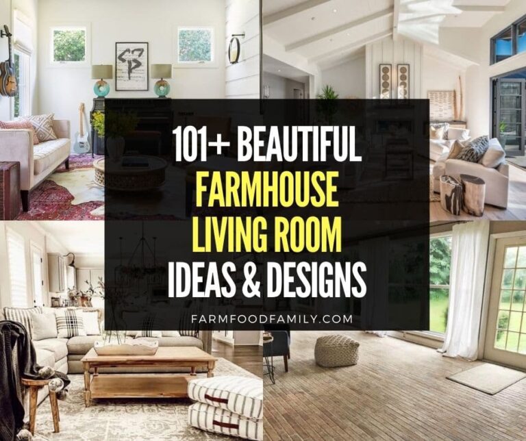101+ Stunning Farmhouse Living Room Decor Designs & Ideas