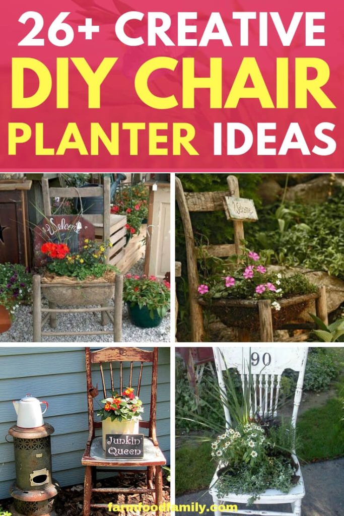 28+ Creative Upcycled DIY Chair Planter Ideas For Your Garden
