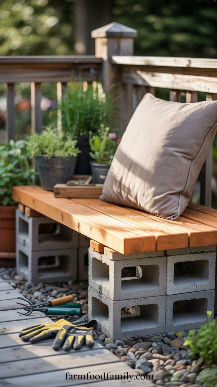 20+ Best Outdoor Cinder Block Bench Ideas & Designs For 2026