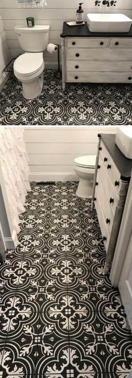 20+ Beautiful Bathroom Flooring Ideas and Designs In 2024