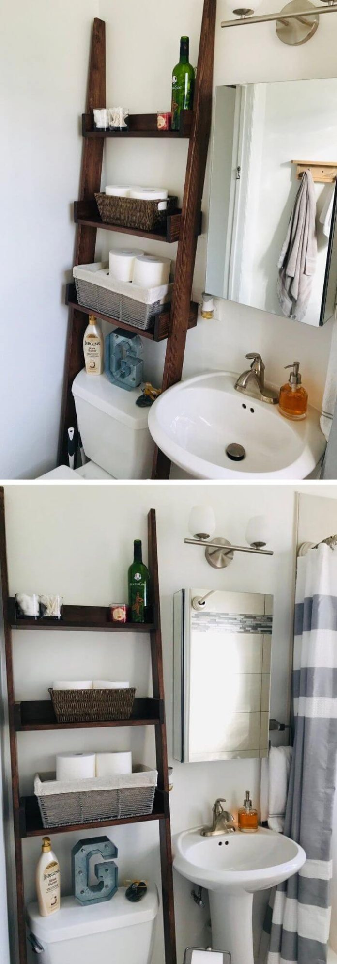 32+ Creative DIY Bathroom Shelf Ideas For Storage Solution – FarmFoodFamily