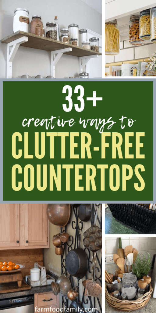 33+ Clever Ways to ClutterFree Kitchen Countertops (Ideas & Designs)
