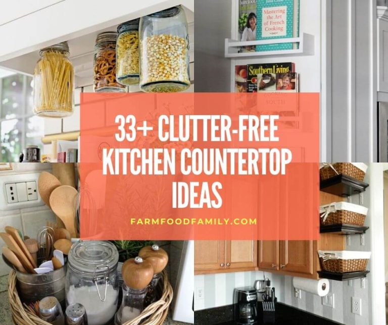 33+ Clever Ways to ClutterFree Kitchen Countertops (Ideas & Designs)