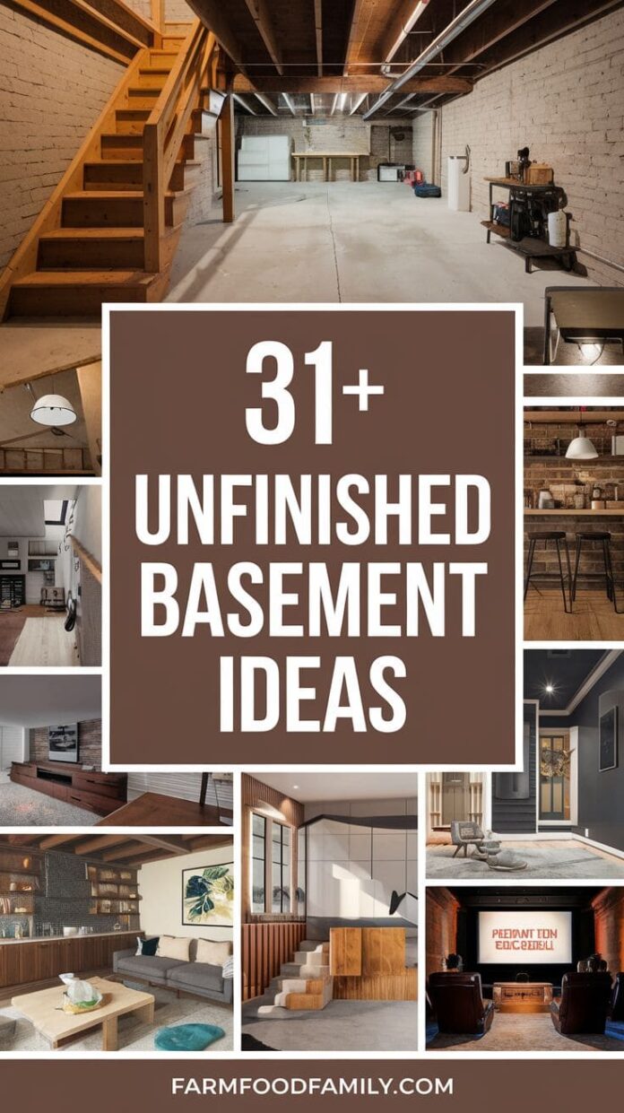 31+ Unfinished Basement Ideas & Designs To Spruce Up Your Room (2025)