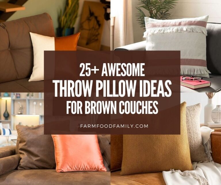 25 Throw Pillow Ideas for Your Brown Couches