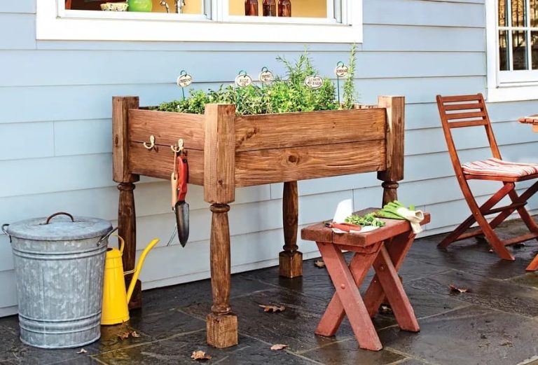 25+ Easy & Inexpensive Waist High Raised Garden Bed Ideas & Plans