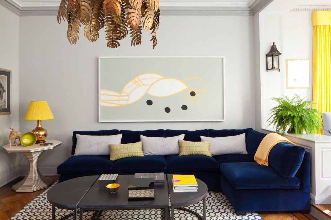 36+ Beautiful Blue Couch Living Room Decorating Ideas & Designs (2024)