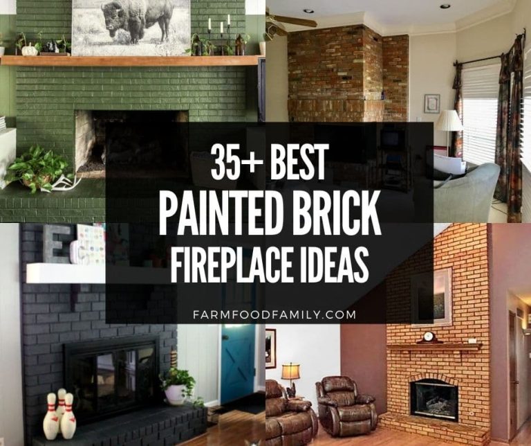 35+ Best DIY Painted Brick Fireplace Makeover Ideas (Before and After)