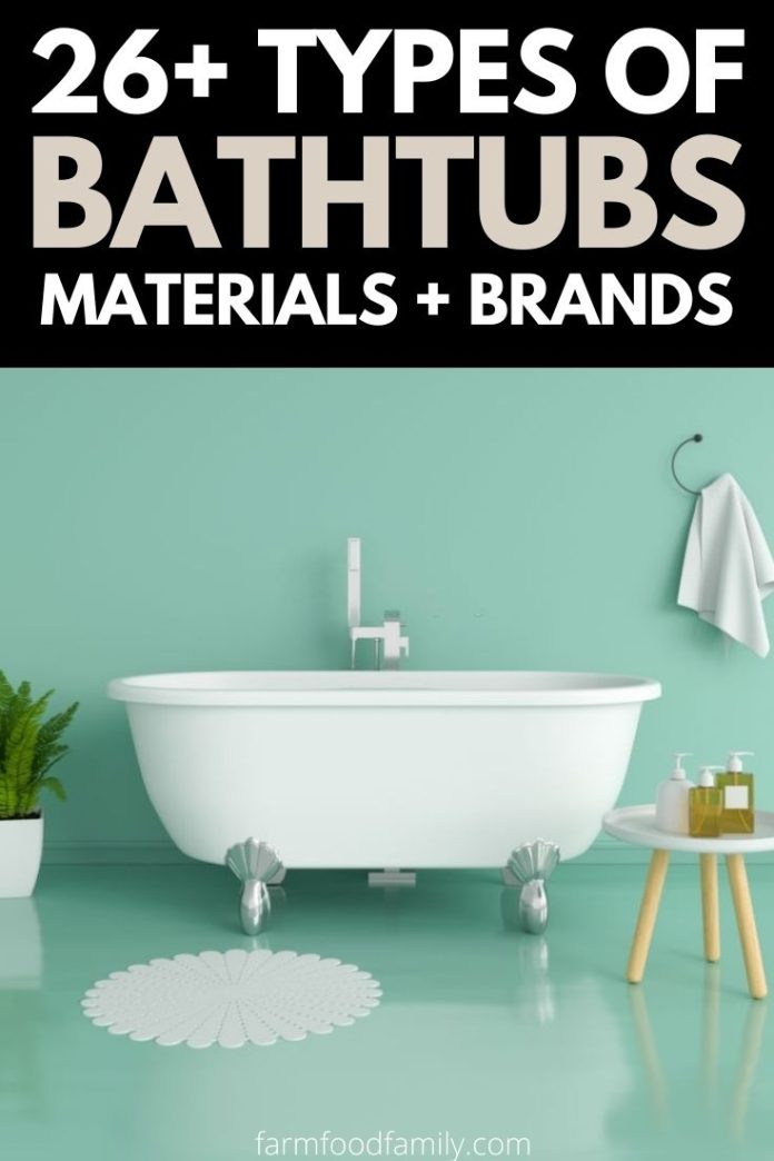 26+ Different Types Of Bathtubs Materials & Brands (Pros and Cons)