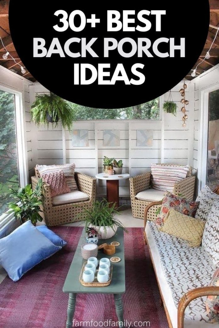 30+ Simple Back Porch Ideas and Designs On A Budget (Pictures)