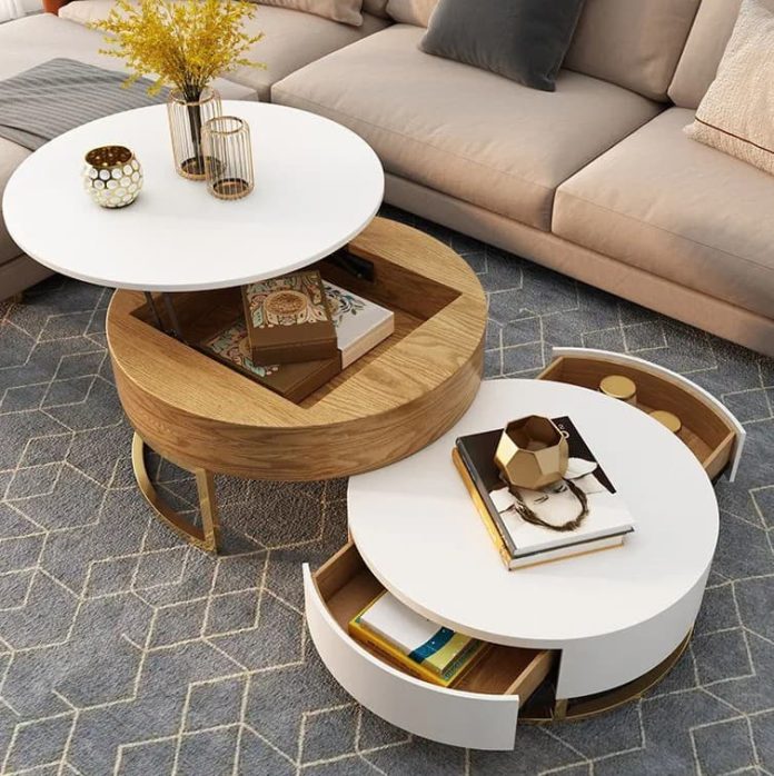 20+ Best Coffee Tables With Nesting Stools (Round, Rectangle, Square)