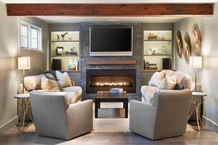 35+ Best Living Room Ideas With Fireplace and TV (Photos) For 2024