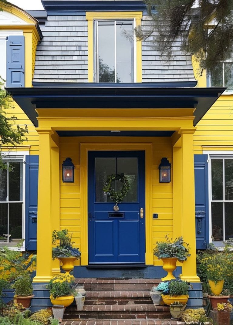 45 Best Front Door Colors For A Yellow House (Ideas and Designs)