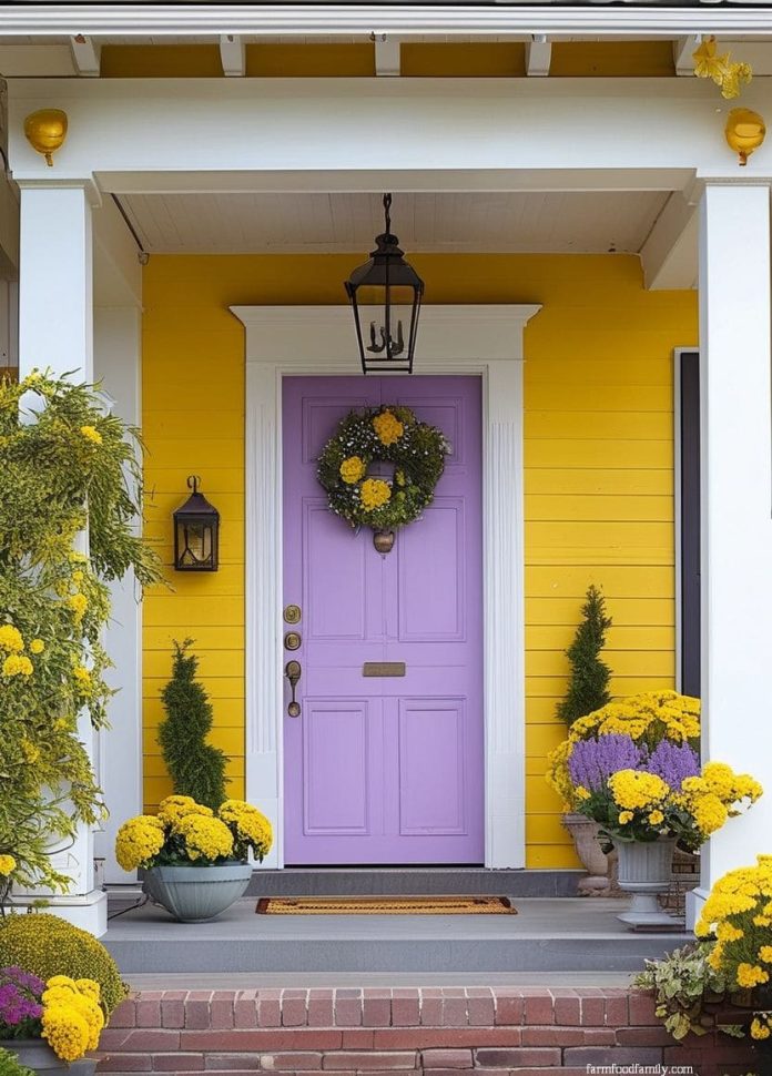 45 Best Front Door Colors For A Yellow House (Ideas and Designs)
