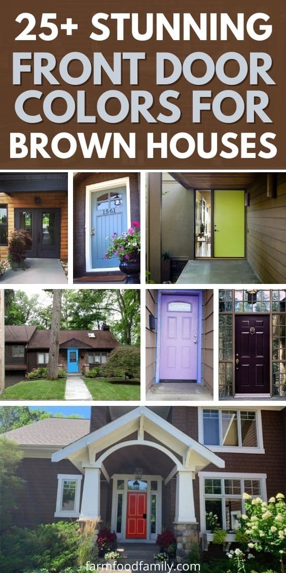 25 Best Front Door Colors For A Brown House (Ideas and Designs) 2023