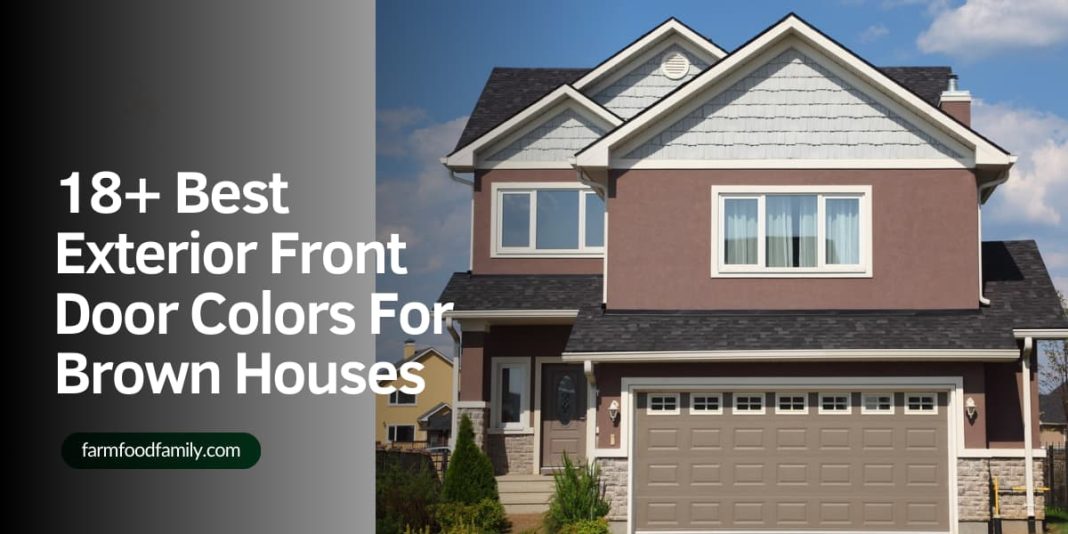 18+ Best Exterior Front Door Colors For Brown Houses (Ideas and Designs ...