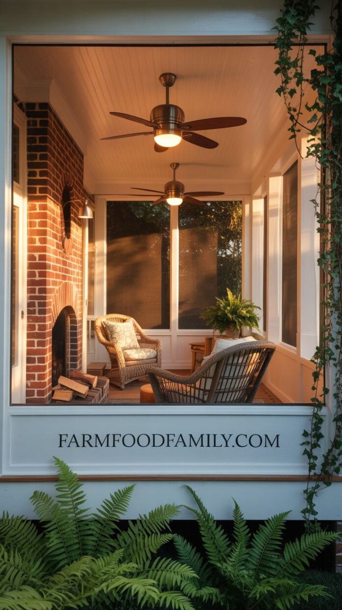 30 Best Screened in Porch with Fireplace Ideas & Designs (2026)