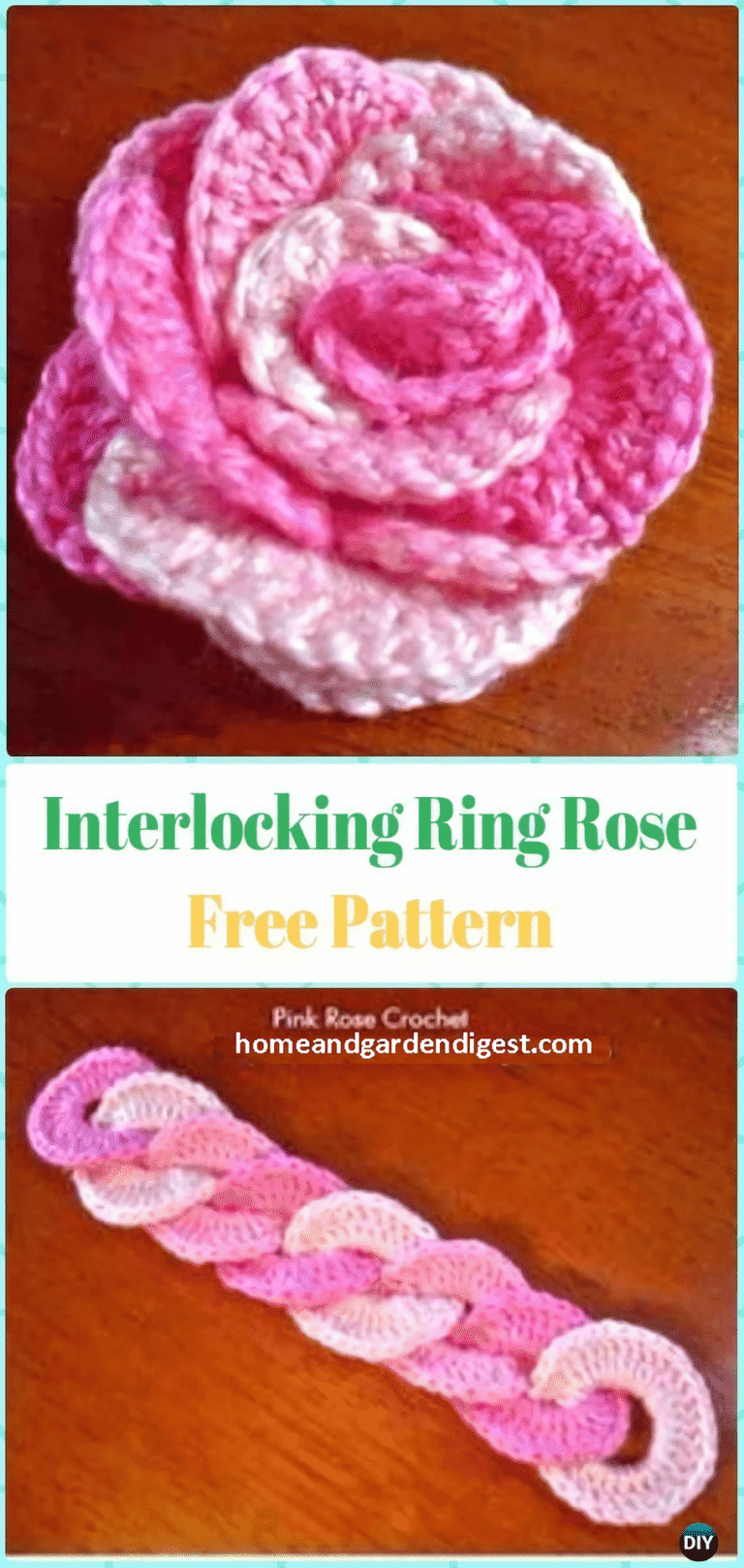 20 Creative Crochet 3D Rose Flowers Free Patterns (With Instructions)