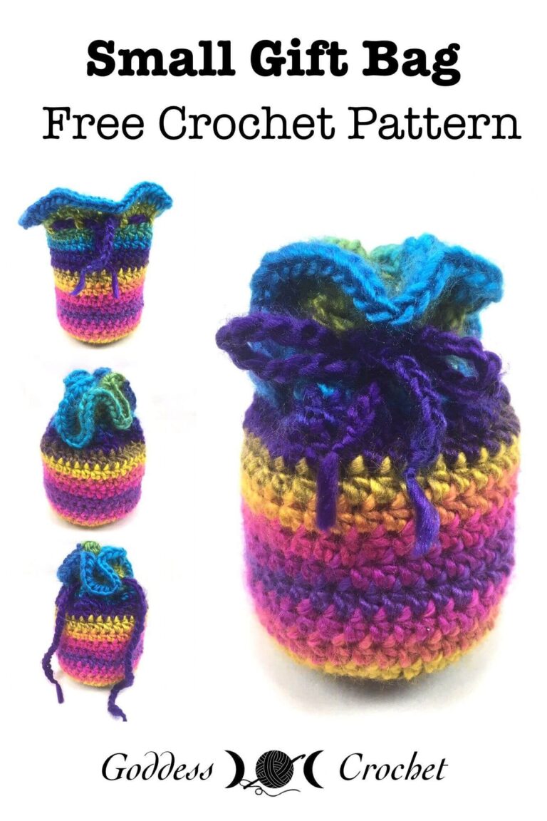 10 Crochet Drawstring Bags Free Patterns