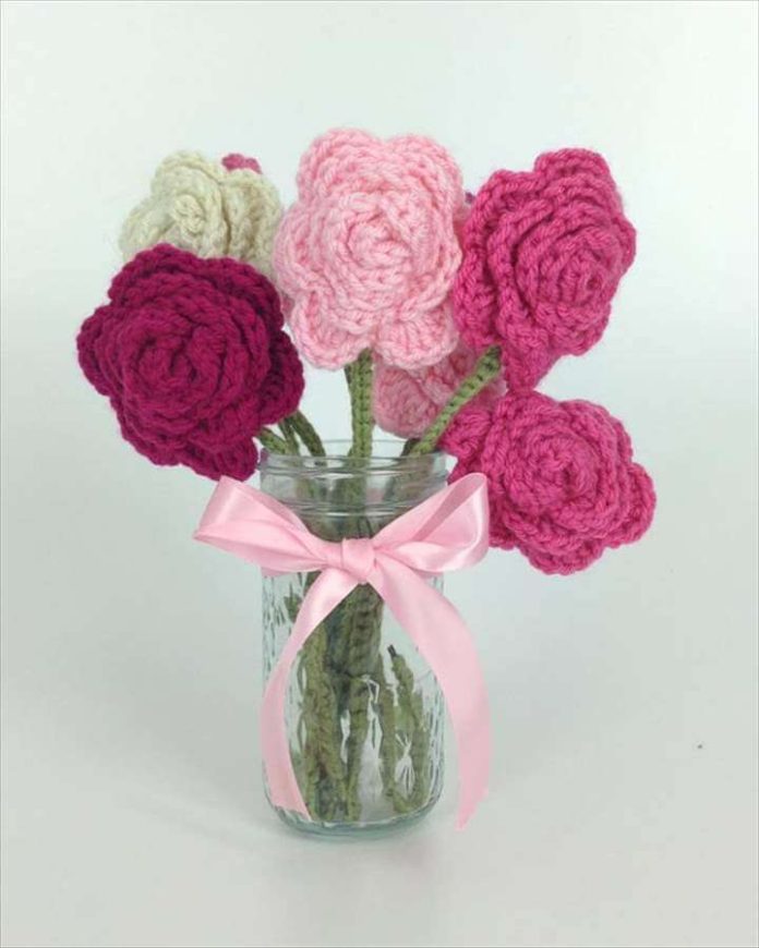 20+ Simple and Fascinating Crochet 3D Flower Bouquet Free Patterns