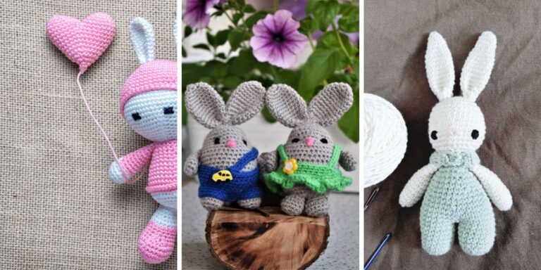 20 Crochet Bunny Applique Free Patterns