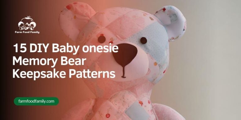 15 DIY Baby onesie Memory Bear Keepsake Patterns