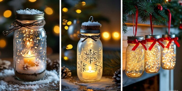 55+ Easy DIY Christmas Mason Jar Lights to Elevate Your Festive Decor
