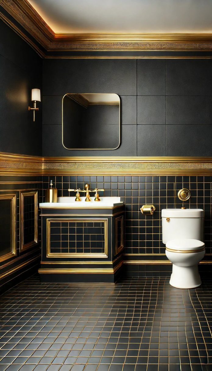 20 Gorgeous Black and Gold Bathroom Ideas to Impress Your Guests (2024)