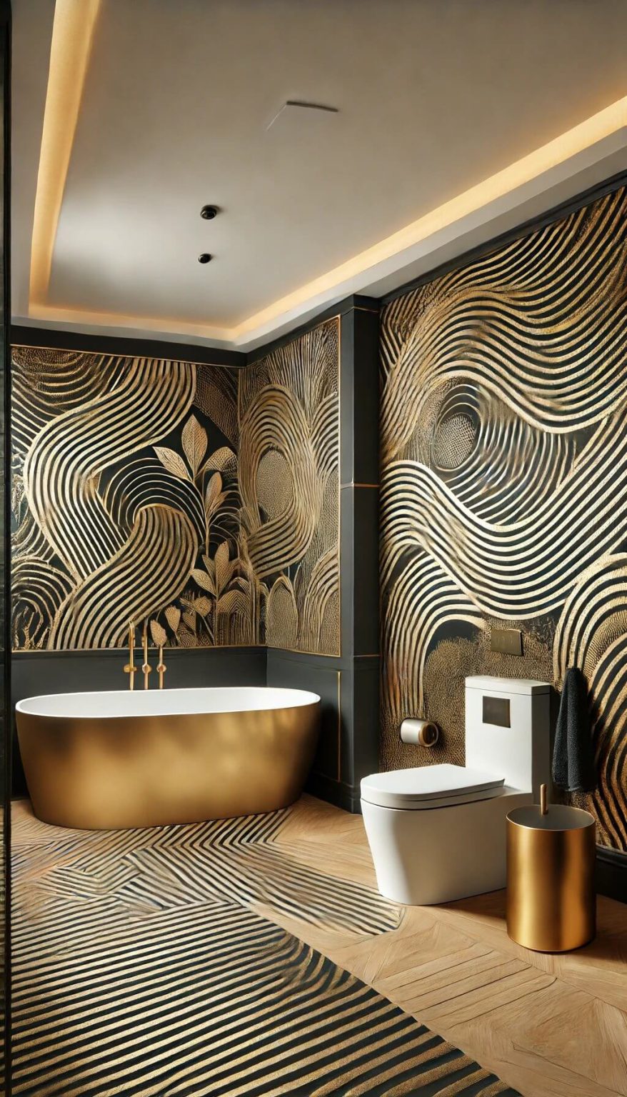 20 Black and Gold Bathroom Ideas to Impress Your Guests (2024)