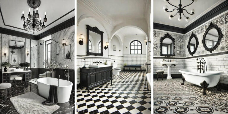 55+ Timeless Black and White Bathroom Ideas for a Classic Look