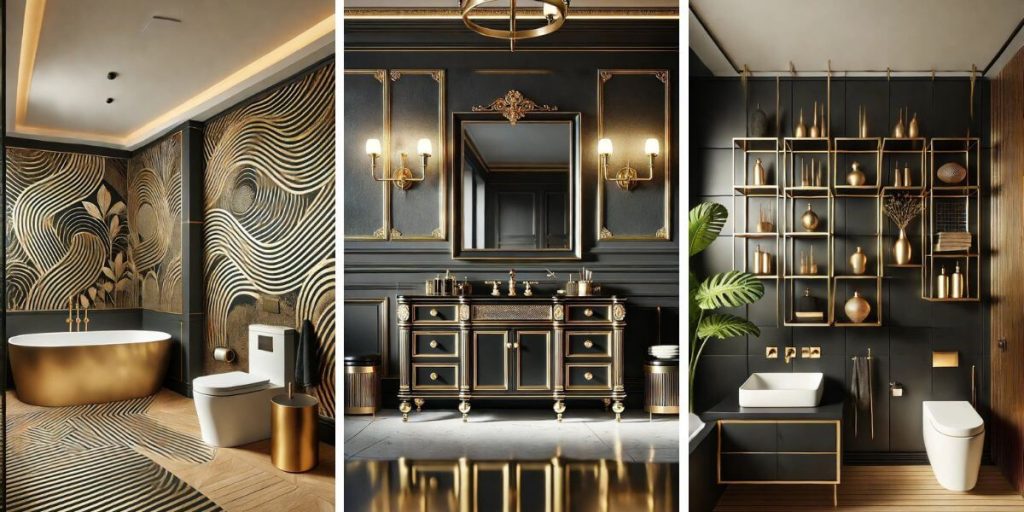 20 Gorgeous Black and Gold Bathroom Ideas to Impress Your Guests (2024)