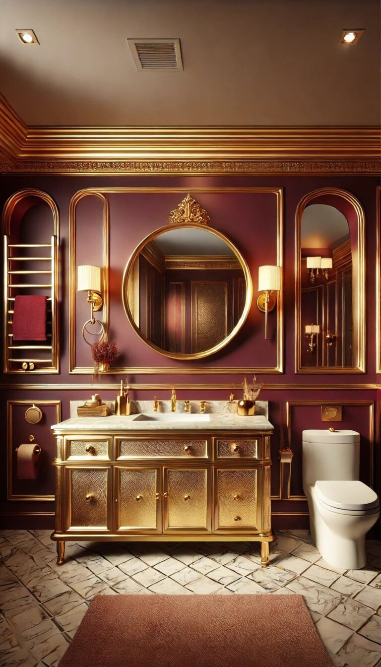 15+ Gorgeous Burgundy Bathroom Ideas for a Luxurious Look - FarmFoodFamily