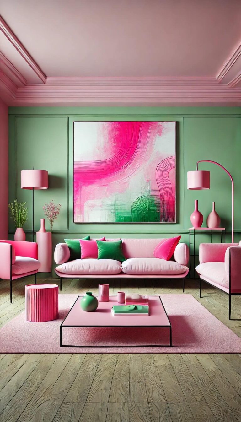 20 Stunning Pink and Green Living Room Ideas That Will Inspire You (2024)