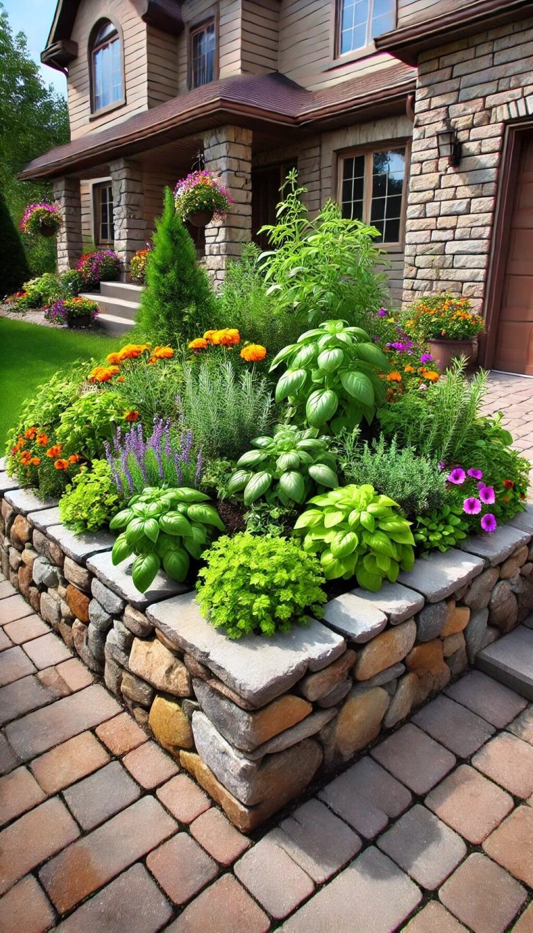 45+ Creative Stone Landscaping Ideas for a Front Yard (2024)