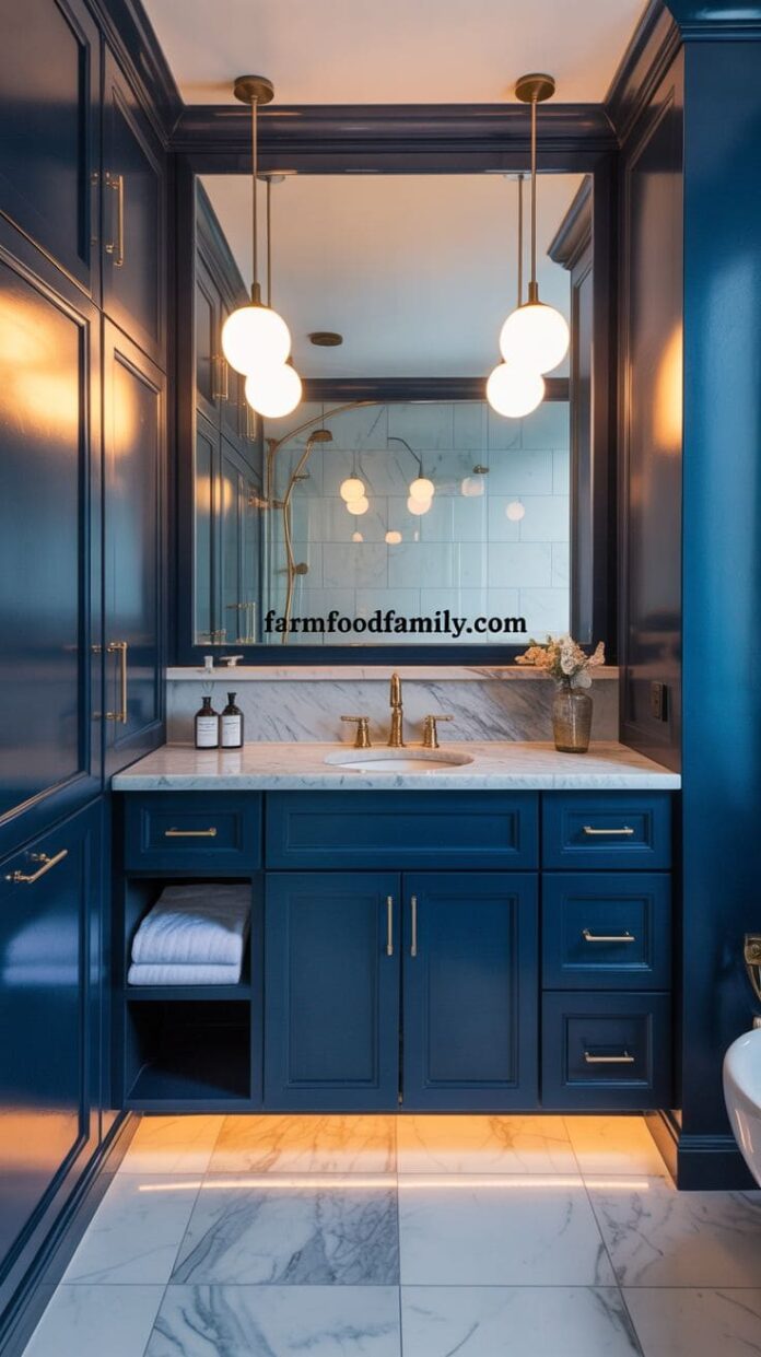 45+ Bold Navy Blue Bathroom Ideas That Make a Statement (2025)