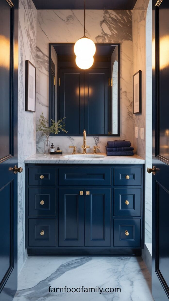 45+ Bold Navy Blue Bathroom Ideas That Make a Statement (2025)