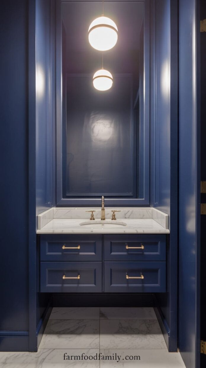 45+ Bold Navy Blue Bathroom Ideas That Make a Statement (2026)