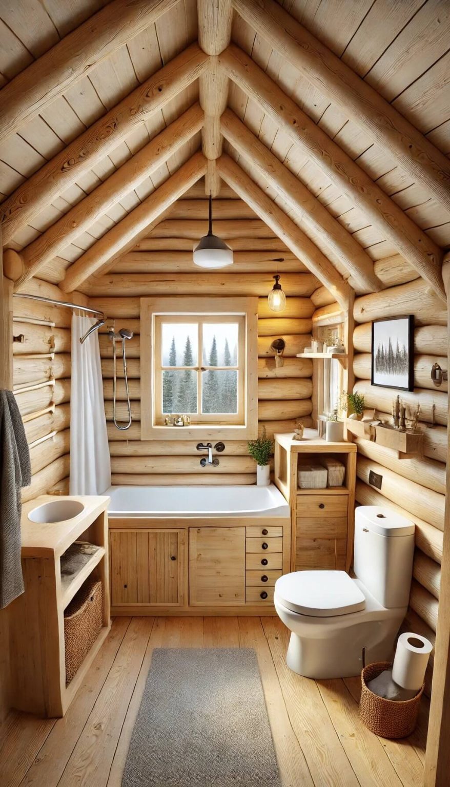 15+ Vintage Log Cabin Bathroom Ideas for Timeless Charm (2024)