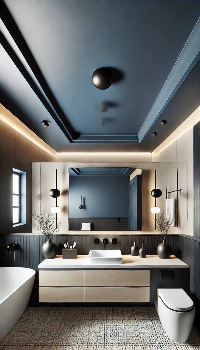 45+ Bold Navy Blue Bathroom Ideas That Make a Statement FarmFoodFamily