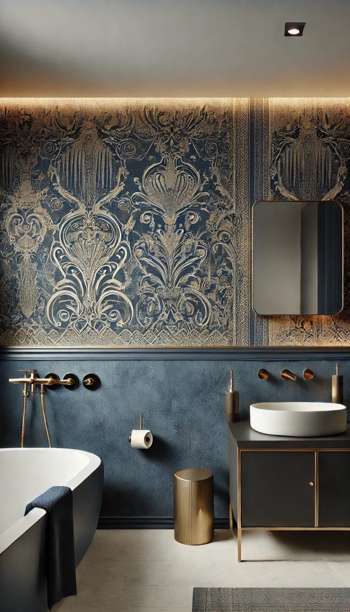 45+ Bold Navy Blue Bathroom Ideas That Make a Statement | FarmFoodFamily