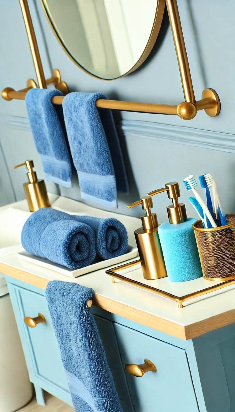 15+ Elegant Blue and Gold Bathroom Ideas for Instant Luxury (2024)