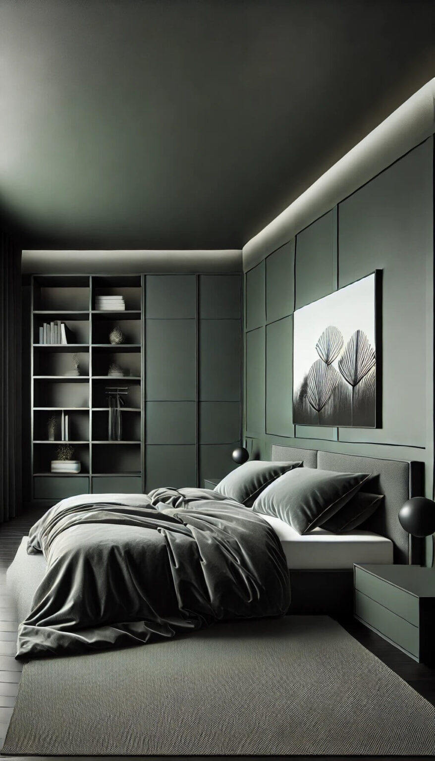 55+ Chic Black and Dark Green Bedroom Ideas for a Trendy Look (2024)