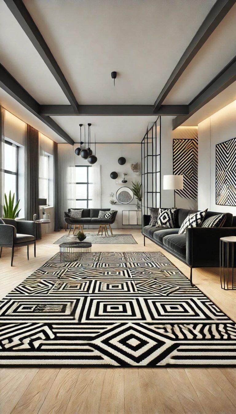 21 Stunning Rug Colors That Perfectly Complement Your Black Couch (2024)
