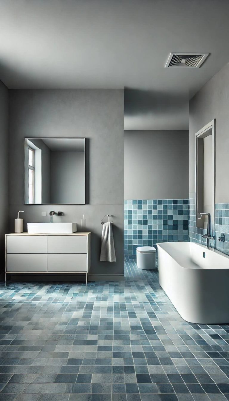 15 Stunning Colors That Complement Blue Bathroom Tile Flooring